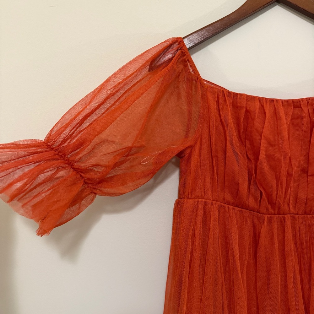 Maternity Maxi Dress SMALL Photoshoot Baby Shower Gender Reveal Earthy Ethereal - Picture 6 of 16
